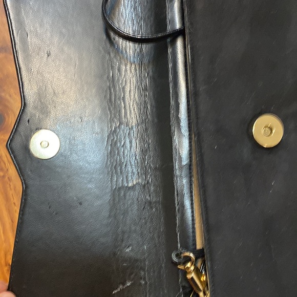 Vtg - Ro-el purse - crossbody handbag - black velvet/leather a made in Montreal - Picture 2 of 8